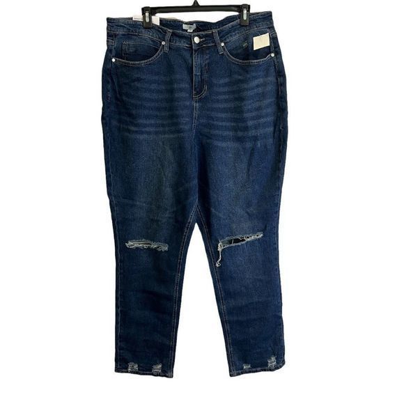 NWT BP Dark Wash Denim Jeans with Distressed Knees (16W) - Picture 8 of 8